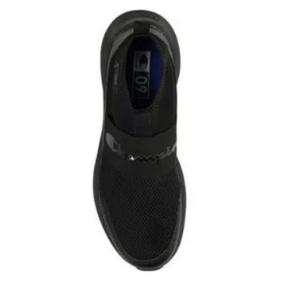 Champion Legend Mid Triple Black Slip On Athletic Sports Gym Shoes Sneakers - Picture 4 of 5